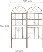 Garden Trellis 150 X 50CM Metal Support (Set of 2)