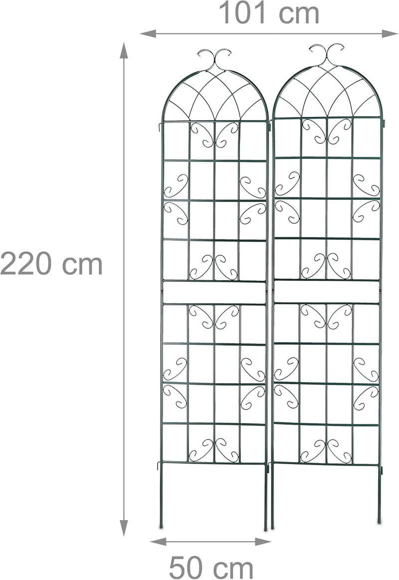 Garden Trellis 220 X 50CM Metal Support (Set of 2)