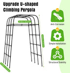 Garden Trellis Arch 210CM Pp-Coated Stainless Steel Metal