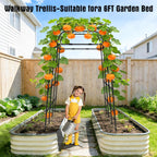 Garden Trellis Arch 210CM Pp-Coated Stainless Steel Metal