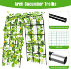 Garden Trellis Arch 210CM Pp-Coated Stainless Steel Metal