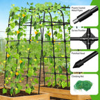 Garden Trellis Arch 210CM Pp-Coated Stainless Steel Metal