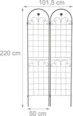 Garden Trellis Hxw 220 X 50CM Metal (Set of 2)