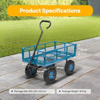 Garden Trolley 400KG Capacity Rotatable Handle Wagon Cart