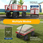 Garden Trolley 400KG Capacity Rotatable Handle Wagon Cart