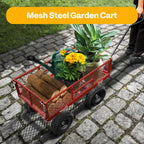 Garden Trolley 400KG Capacity Rotatable Handle Wagon Cart