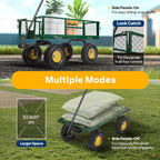 Garden Trolley 400KG Capacity Rotatable Handle Wagon Cart