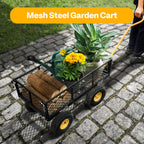 Garden Trolley 400KG Capacity Rotatable Handle Wagon Cart