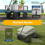 Garden Trolley 400KG Capacity Rotatable Handle Wagon Cart