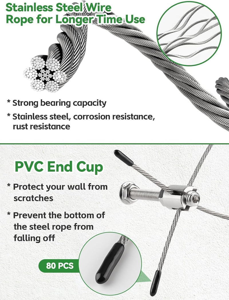 30m Stainless Steel Garden Wire Trellis for Climbing