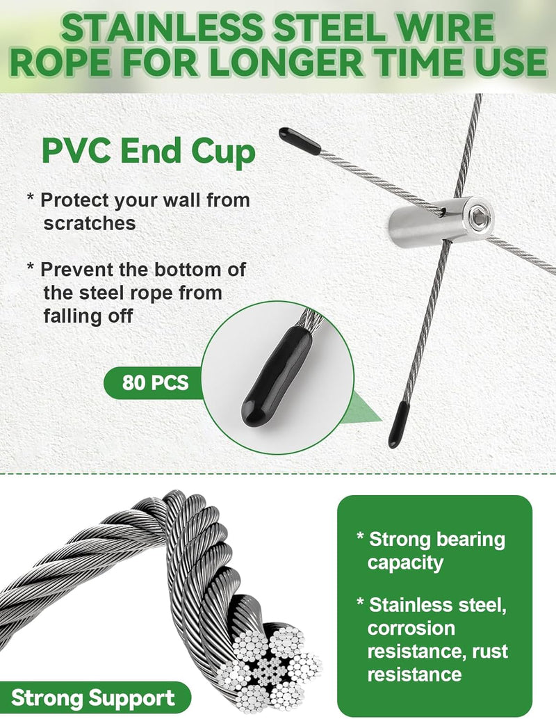30m Stainless Steel Garden Wire Trellis for Climbing