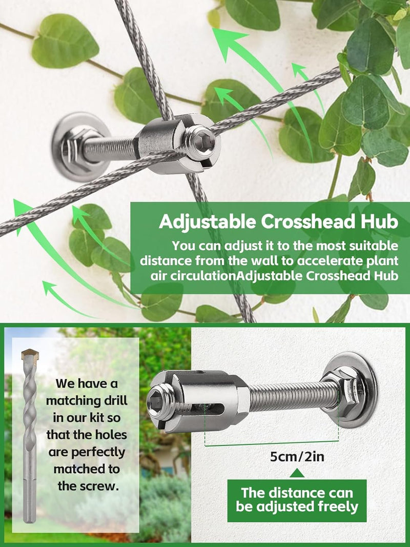 30m Stainless Steel Garden Wire Trellis for Climbing
