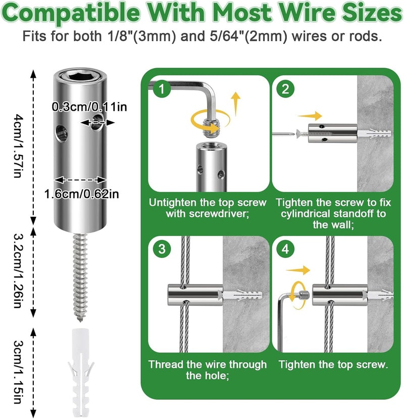 30m Stainless Steel Garden Wire Trellis for Climbing