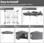 Gazebo with Sides 3m X 2 Mesh Windows