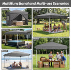 Gazebo with Sides 3m X 2 Mesh Windows