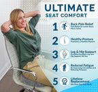 Gel-Enhanced Non-Slip Coccyx Memory Foam Seat Cushion