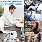 Gel-Enhanced Non-Slip Coccyx Memory Foam Seat Cushion