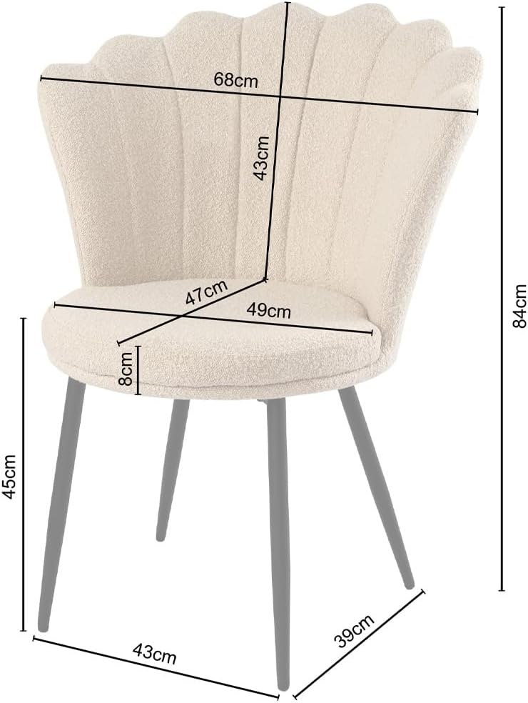 Genesis Flora Accent Chair with Petal Back Armchair