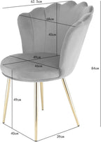 Genesis Flora Accent Chair with Petal Back Armchair