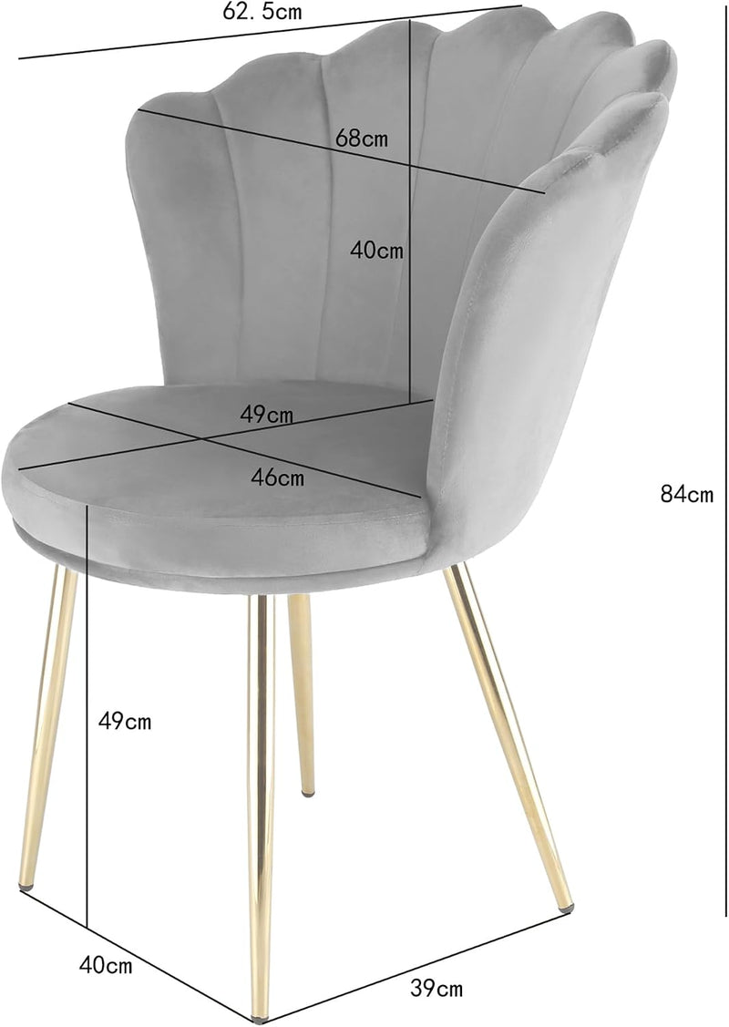 Genesis Flora Accent Chair with Petal Back Armchair