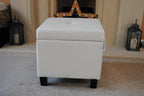 Genuine Real Leather Storage Footstool Pouffe New