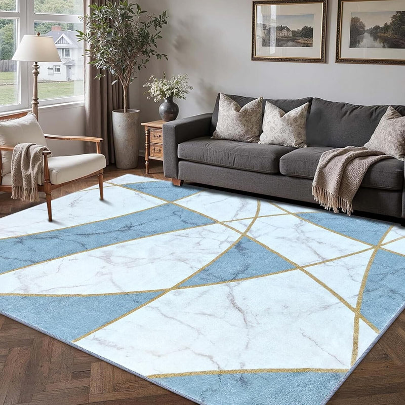 Geometric Area Rugs for Living Room Machine Washable