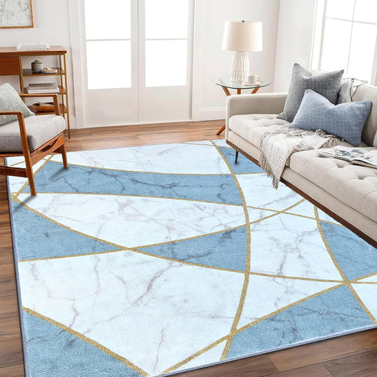Geometric Area Rugs for Living Room Machine Washable