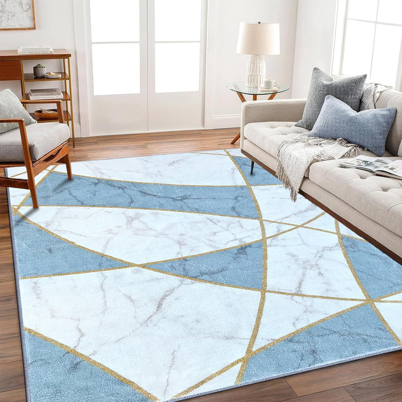 Geometric Area Rugs for Living Room Machine Washable