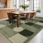 Geometric Low Pile Large Bedroom Rug 160x230CM
