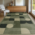 Geometric Low Pile Large Bedroom Rug 160x230CM