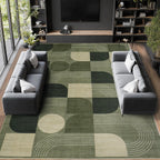 Geometric Low Pile Large Bedroom Rug 160x230CM