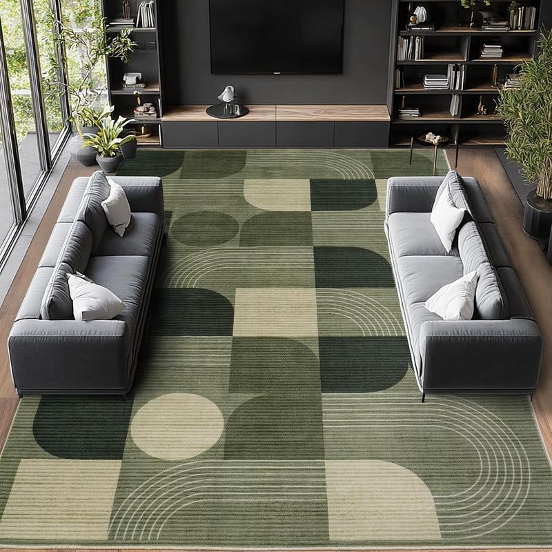 Geometric Low Pile Large Bedroom Rug 160x230CM