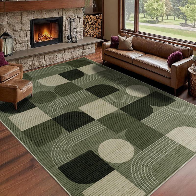 Geometric Low Pile Large Bedroom Rug 160x230CM