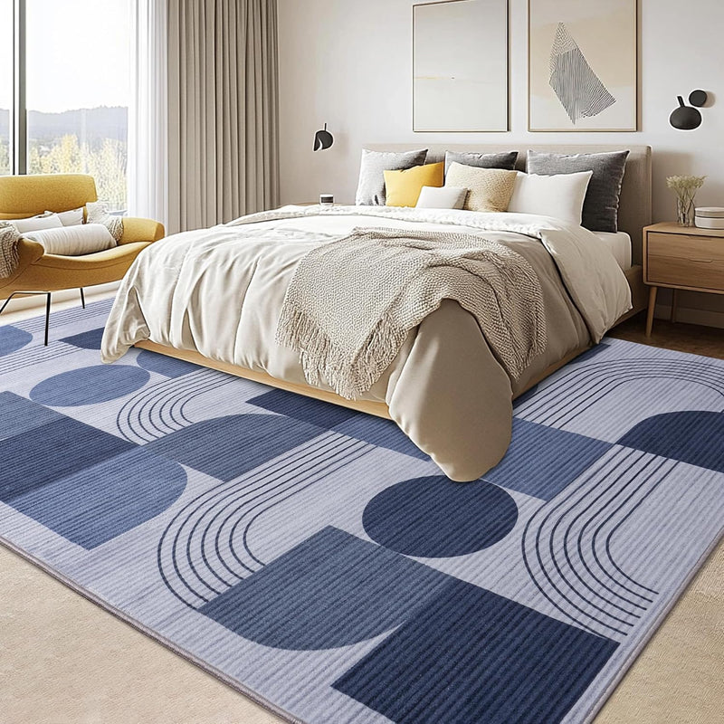 Geometric Low Pile Large Bedroom Rug 160x230CM Vintage