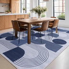 Geometric Low Pile Large Bedroom Rug 160x230CM Vintage