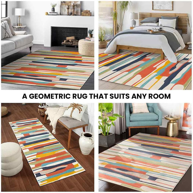 Geometric Rug Kitchen