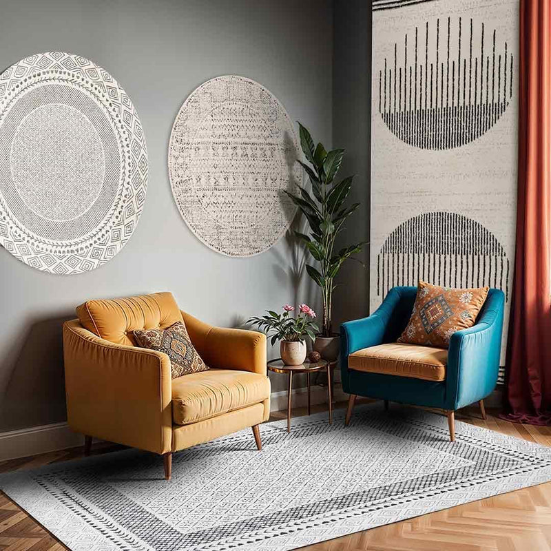 Geometric Rug Kitchen