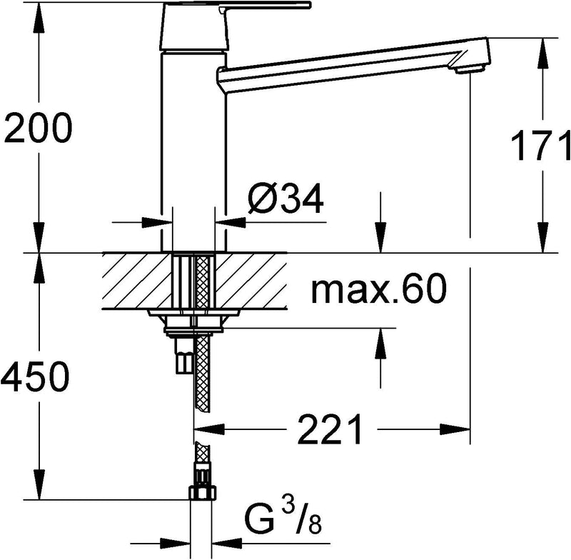 Get Kitchen Sink Mixer Tap Size 200MM