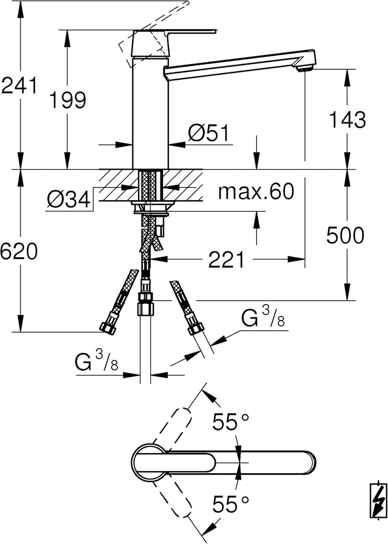 Get Kitchen Sink Mixer Tap Size 200MM