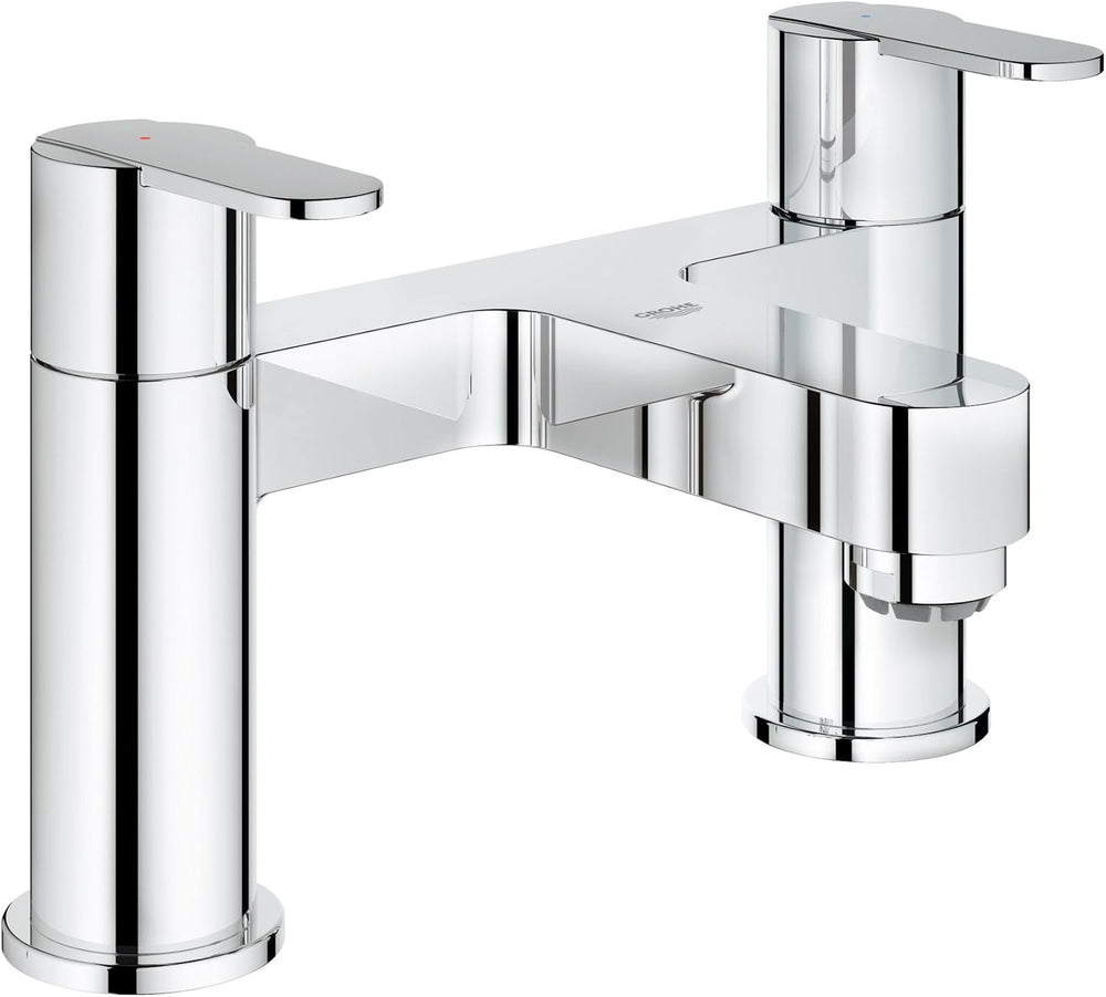 Get Twin Handle Bath Mixer Metal Handles Deck