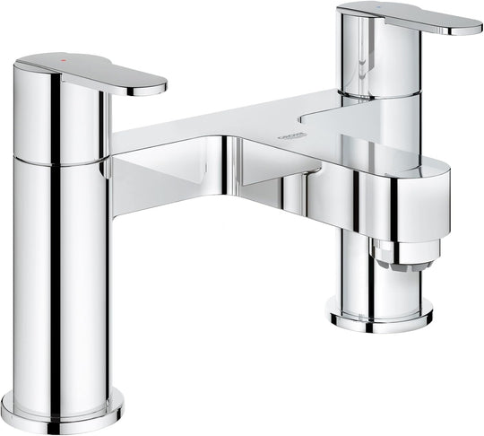 Get Twin Handle Bath Mixer Metal Handles Deck