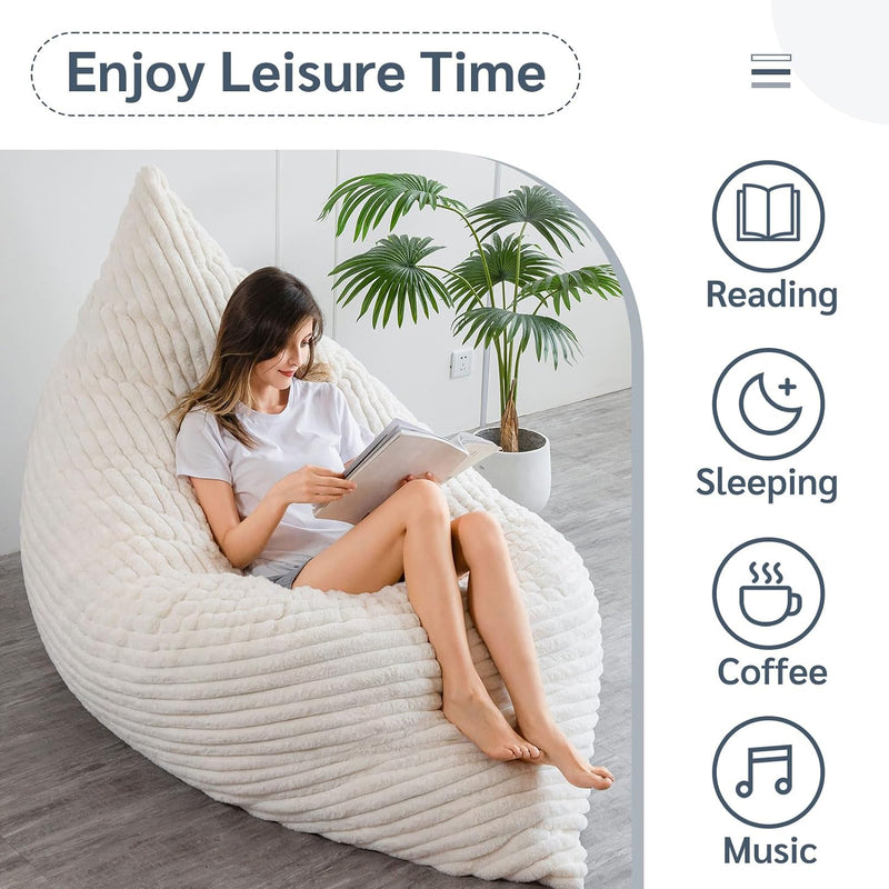 Giant Bean Bag Bed Round Chair Large Sofa