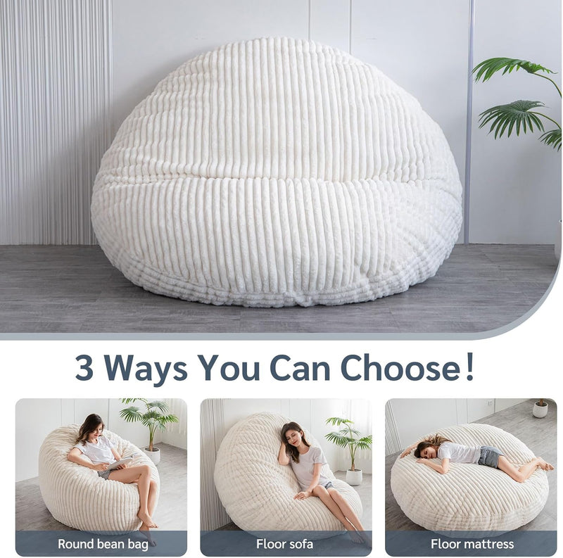 Giant Bean Bag Bed Round Chair Large Sofa