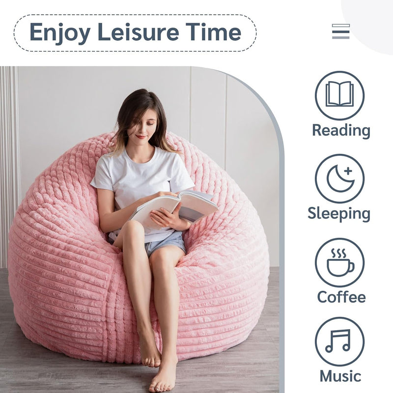 Giant Bean Bag Bed Round Chair Large Sofa