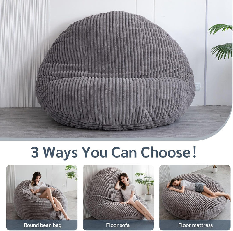 Giant Bean Bag Bed Round Chair Large Sofa
