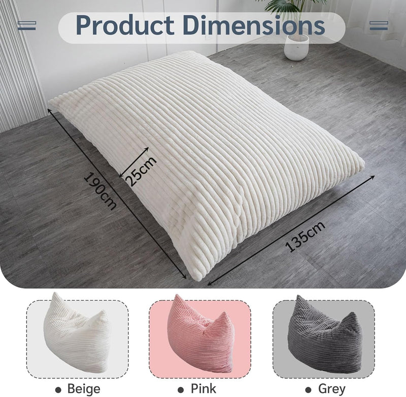 Giant Bean Bag Bed Round Chair Large Sofa