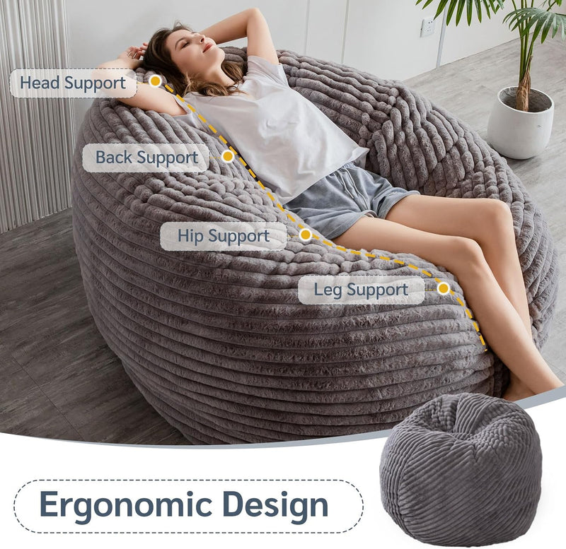 Giant Bean Bag Bed Round Chair Large Sofa