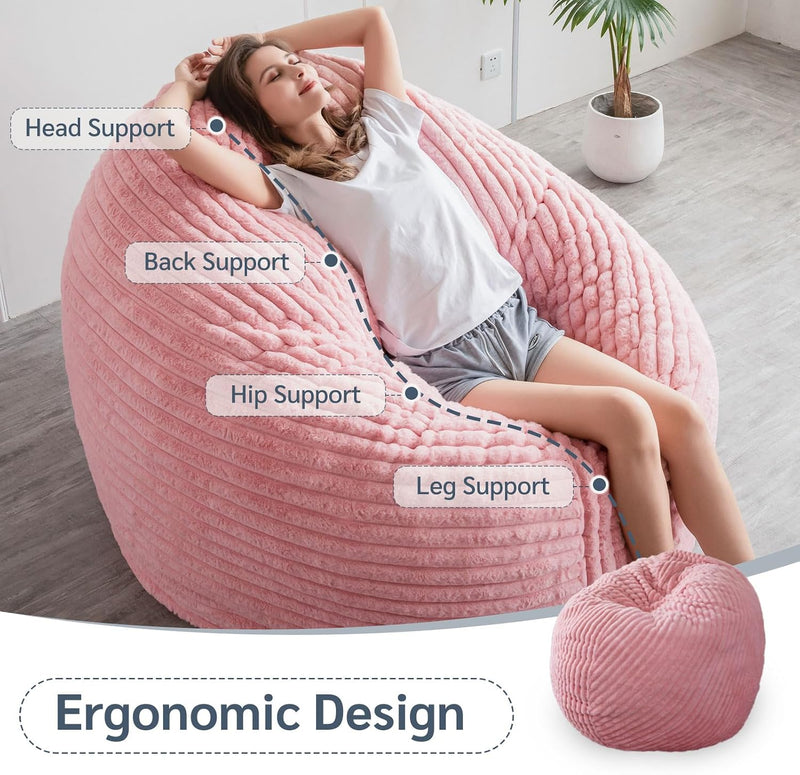 Giant Bean Bag Bed Round Chair Large Sofa