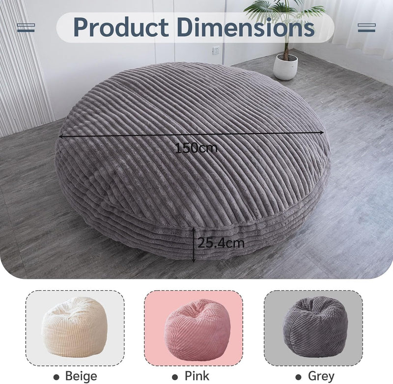 Giant Bean Bag Bed Round Chair Large Sofa