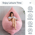 Giant Bean Bag Bed Square Chair Large Sofa
